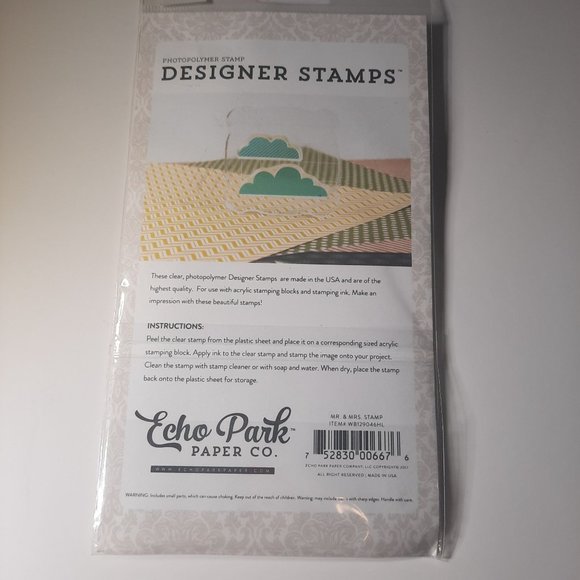 Echo Park Paper Company Mr & Mrs Stamp - Picture 4 of 8